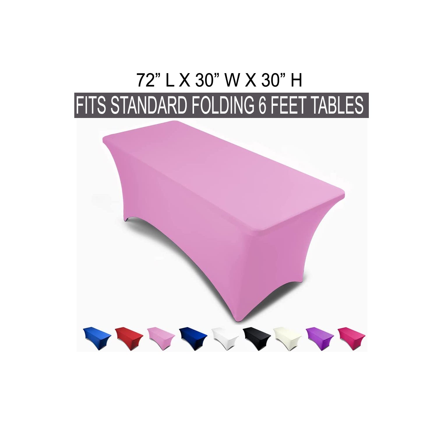 Rectangular Spandex Table Cover - 6Ft