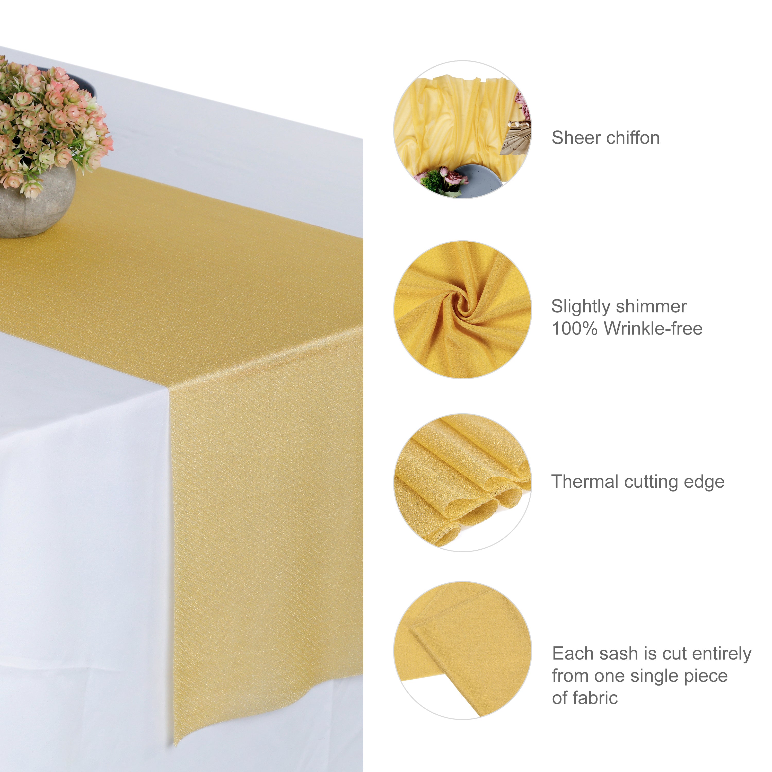 Sheer Chiffon Table Runners