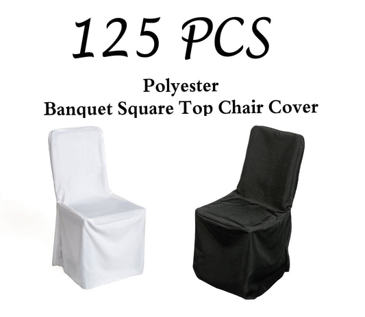 Pack of 125 - Polyester Banquet Square Top Chair Cover