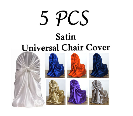 Pack of 5 - Satin Universal Chair Cover